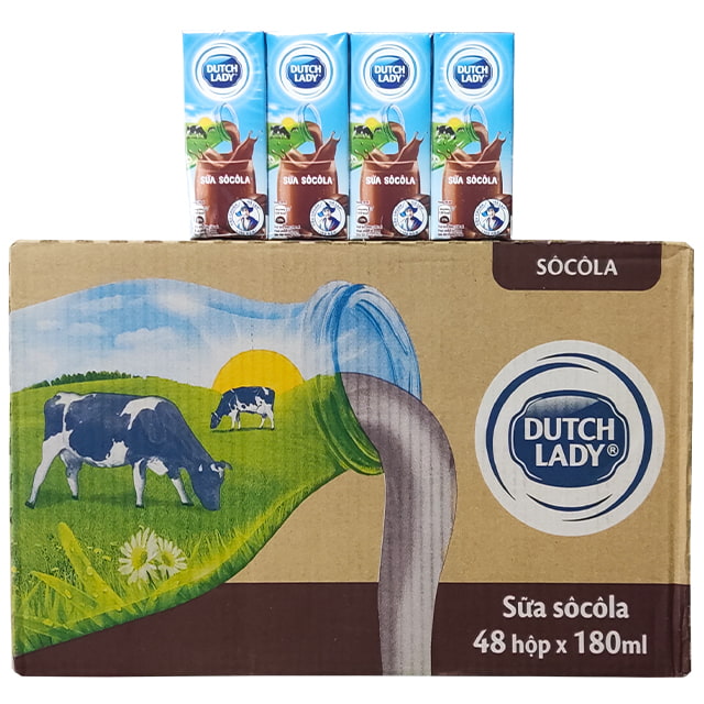 Sữa Tiệt Trùng Dutch Lady Cô Gái Hà Lan Socola (Block 4 hộp)